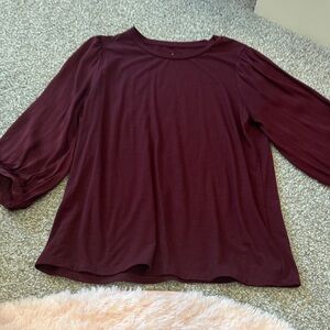 A New Day Elegant Burgundy Women's Top